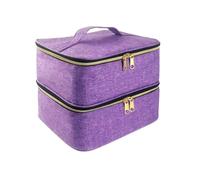 Zwfjcmsa Organizador de esmalte de uñas, bolsa de almacenamiento de esmalte de uñas, soporte portátil para 30 y lámpara de secado de uñas, color