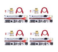 Zwfjcmsa Paquete de 4 GPU Ver012 Max Boost para tarjeta gráfica Max Pci Express USB 3.0 Pci-E Cable 1X a 16X para Btc Mining Rojo