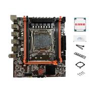 Zwfjcmsa Placa base X99E + CPU E5 2676 V3 + grasa térmica compatible con 4 x DDR4 RECC RAM PCIEX16 NVMe Gigabit LAN Card Desktop Motherboard