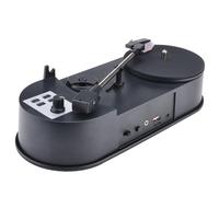 Zwfjcmsa Reproductor de tocadiscos portátil con fonógrafo de 33/45 rpm, para guardar discos de música de vinilo a MP3 TF tarjeta/USB, altavoz integrado, accesorios de repuesto