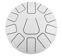 Zwfjcmsa Tambor de lengua de acero de 8 pulgadas, pandereta de 11 notas con y púas de dedo para meditaciones, instrumento de pandereta F