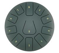Zwfjcmsa Tambor de lengua de acero de 8 pulgadas, pandereta de 11 notas con y púas de dedo para meditaciones, instrumento de pandereta K