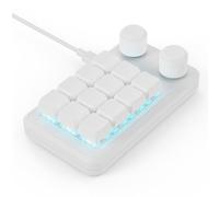 Zwfjcmsa Teclado de programación macro personalizado con cable RGB de 12 teclas para copiar y pegar, mini teclado para juegos Hotswap Macropad