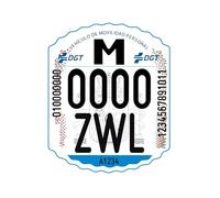 ZWHEEL Matrícula Patinete Eléctrico VMP Homologada DGT - Viene con sus Datos - Placa Identificativa Obligatoria 2026 para Vehículos de Movilidad Personal - Alta Visibilidad, Resistente, Fácil Instalar
