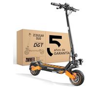 ZWHEEL ZCOUGAR | Patinete Eléctrico Adultos Homologado con Talleres España | 35-70 km | 5 Años de Soporte | Homologado DGT | Ruedas 10" Offroad Tubeless | Intermitentes | App | Suspensión DUO SHOCK