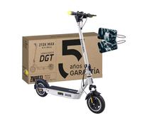 ZWHEEL ZFOX MAX Arctic White | Patinete Eléctrico Adultos Homologado DGT - 800W MAX, 50km Autonomía, IP54 Resistencia al Agua, Ruedas 10" - Llave NFC, Intermitentes, Doble Suspensión, Frenos AER