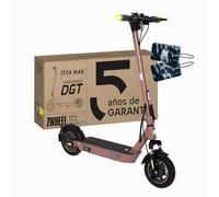 ZWHEEL ZFOX MAX Roasted Coffee | Patinete Eléctrico Adultos Homologado DGT - 800W MAX, 50km Autonomía, IP54 Resistencia al Agua, Ruedas 10" - Llave NFC, Intermitentes, Doble Suspensión, Frenos AER
