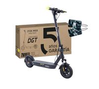 ZWHEEL ZFOX MAX Urban Dark | Patinete Eléctrico Adultos Homologado DGT - 800W MAX, 50km Autonomía, IP54 Resistencia al Agua, Ruedas 10" - Llave NFC, Intermitentes, Doble Suspensión, Frenos AER
