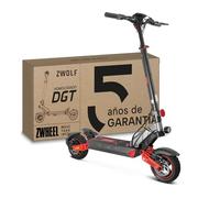 Patinete eléctrico Zwheel ZWolf 500W Autonomía 50km Ruedas 10" Off Road Doble suspensión Gris-rojo