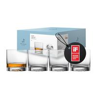 Zwiesel Glas Vasos de whisky grandes Echo (juego de 4), vasos de whisky modernos, aptos para lavavajillas, fabricados en Alemania (número de referencia 123377)