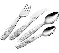 - ZWILLING 07135-610-0 Jungle - Cubertería infantil (4 piezas, acero inoxidable 18/10, pulido con grabado del nombre (los 4 con nombre grabado) / grabado a elegir entre diferentes tipos de letra