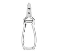 ZWILLING Alicate para uñas (con muelle amortiguador, forma ergonómica, hojas especialmente afiladas para uñas de manos y pies duras), Premium, plateado
