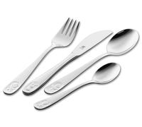 ZWILLING Bino - Juego de cubiertos para niños, 4 piezas, con diseños de colores, para niños a partir de 3 años, acero inoxidable 18/10, embalaje sin plástico, pulido