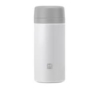 ZWILLING THERMO Botella térmica, Colador integrado, Botella térmica para té y agua infusionada, Aislamiento de doble pared, 420 ml, Altura: 17,2 cm, Blanco