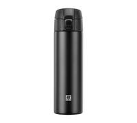 ZWILLING THERMO Botella térmica, Taza de viaje, Aislamiento de doble pared, Cierre de seguridad, 450 ml, Altura: 22,8 cm, Negro
