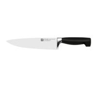 ZWILLING Cuchillo de cocina, Longitud de la hoja: 20 cm, Hoja ancha, Mango especial de acero inoxidable/plástico, Vier Sterne