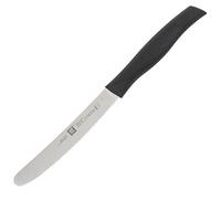 ZWILLING Cuchillo multiusos, Longitud de la hoja: 12 cm, Hoja dentada, Mango especial de acero inoxidable/plástico, Twin Grip