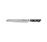 Zwilling Cuchillo para pan Zwilling Tanrei 23 cm Acero damasco-negro