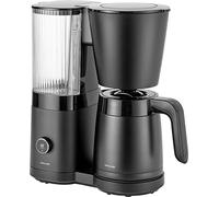 ZWILLING ENFINIGY Cafetera de filtro con jarra térmica de 1,25l, Cafetera con calentador, para 10 tazas, Función blooming, Acero inoxidable, Negro