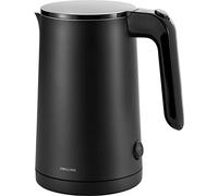 ZWILLING ENFINIGY Hervidor de agua eléctrico con filtro antical de acero inoxidable, Tetera anti-sobrecalentamiento, sin cable, 1850 W, 1,0 l, Negro