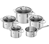 Zwilling essence batería de cocina, 5 piezas con tapa de vidrio, apta