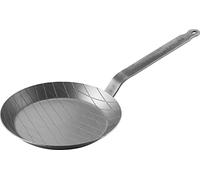 ZWILLING FORGÉ Poêle en Fer, Fond Épais avec Structure en Losange, pour Griller ou Saisir à Feu Vif, Ø24cm, Argent