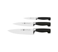 ZWILLING Four Star set de cuchillos, 3 piezas, acero especial inoxidable, negro, Made in Germany
