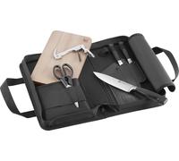 ZWILLING Four Star Traveller Set de cuchillos de 7 piezas para viajes, juego de 3 cuchillos, tabla de cortar, cuchillo de sumer, tijeras multiusos y bolsa de transporte, fabricado en Alemania