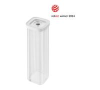 ZWILLING FRESH & SAVE CUBE Contenedor de almacenamiento, Tamaño 4S, Recipiente modular y apilable, Almacenamiento hermético y al vacío, Apto para lavavajillas, Transparente