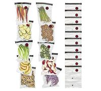 ZWILLING Fresh & Save - Juego de 20 bolsas selladoras al vacío, 1 galón, bolsas de almacenamiento de alimentos reutilizables para preparación de comidas, aperitivos, Sous Vide, 15 x 11.2 x 5.7