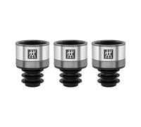 ZWILLING Fresh & Save - Sellador de botellas al vacío de 3 piezas, sellador de botellas de vino, sellador de aceite y condimentos, talla única, color plateado