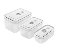 ZWILLING Fresh & Save Set de tápers de vacío, S/M/L / 3-pzs, Plástico, semitransparente-Gris