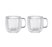 ZWILLING J.A. Henckels - Juego de tazas de cristal para capuchino, transparente, 2 unidades