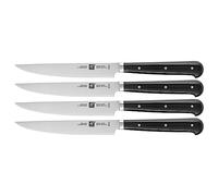 ZWILLING Juego de 4 Cuchillos de Filete, Acero Inoxidable, Negro, 25 x 14 x 3 cm