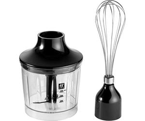 ZWILLING Juego de accesorios para batidora de mano, 2 piezas: picadora y batidor, acero inoxidable/negro