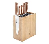 Zwilling **** Juego de cuchillos de madera de cuatro estrellas, 6 piezas, roble | marrón