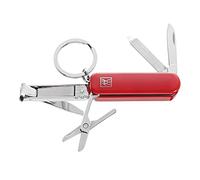 ZWILLING Manicura pedicura multiherramienta (llavero con tijeras de uñas, cortaúñas y lima de uñas), rojo, 60 mm