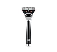ZWILLING Maquinilla de afeitar (mango de resina preciosa, afeitado en húmedo, cuchillas Gilette Fusion, diseño ergonómico, cuchilla incluida), negra
