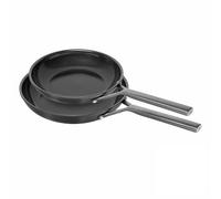 ZWILLING Milano - Juego de 2 sartenes (24 cm + 28 cm, aluminio, aptas para inducción, antiadherentes de cerámica, sin PFAS, aptas para lavavajillas, fabricadas en Italia), color negro