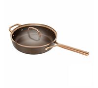 ZWILLING Milano - Sartén honda (28 cm, con tapa de cristal, aluminio antiadherente, sin PFAS, apta para inducción, apta para lavavajillas, fabricada en Italia), color marrón