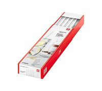 ZWILLING Pajitas rectas reutilizables de vidrio borosilicato para bebidas frías o calientes, pack de 4 pajitas + 1 cepillo para limpiar, longitud 23 cm, color: transparente, serie Sorrento