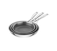 ZWILLING Peak - Juego de sartenes (3 piezas, 20, 24, 28 cm), acero inoxidable 18/10 CERAFORCE HyCoat