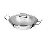 ZWILLING Plus wok acero inoxidable sin revestimiento con tapa de vidrio, apto para horno e inducción, Ø 32 cm, plata