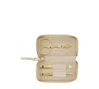 Zwilling Premium Gold Estuche de cuero beige Set de manicura de 3 piezas Set de manicura 3 piezas