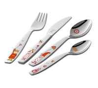 ZWILLING Princesa Emilie Juego de cubiertos para niños, 4 piezas, con diseños de colores, para niños a partir de 3 años, de acero inoxidable 18/10, embalaje sin plástico.