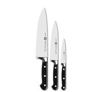 ZWILLING Professional S set de cuchillos de cocina, 3 piezas, acero especial inoxidable, negro, Made in Germany