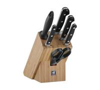 ZWILLING Professional S Taco con Cuchillos, Inoxidable, Made in Germany | 7 Piezas, Acero Especial, Madera de Bambú
