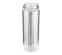 ZWILLING 2in1Botella para beber y recipiente para mezclar, Incluye tapa, Capacidad: 600 ml, Transparente/negro