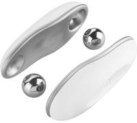 ZWILLING Rodillo refrescante para la hinchazón facial, masaje refrescante y vigorizante, bolas magnéticas de acero inoxidable, aplicación simultánea, color blanco premium