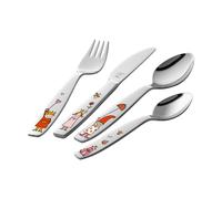 ZWILLING Princesa Emilie Juego de cubiertos para niños, 4 piezas, con diseños de colores, para niños a partir de 3 años, de acero inoxidable 18/10, embalaje sin plástico.